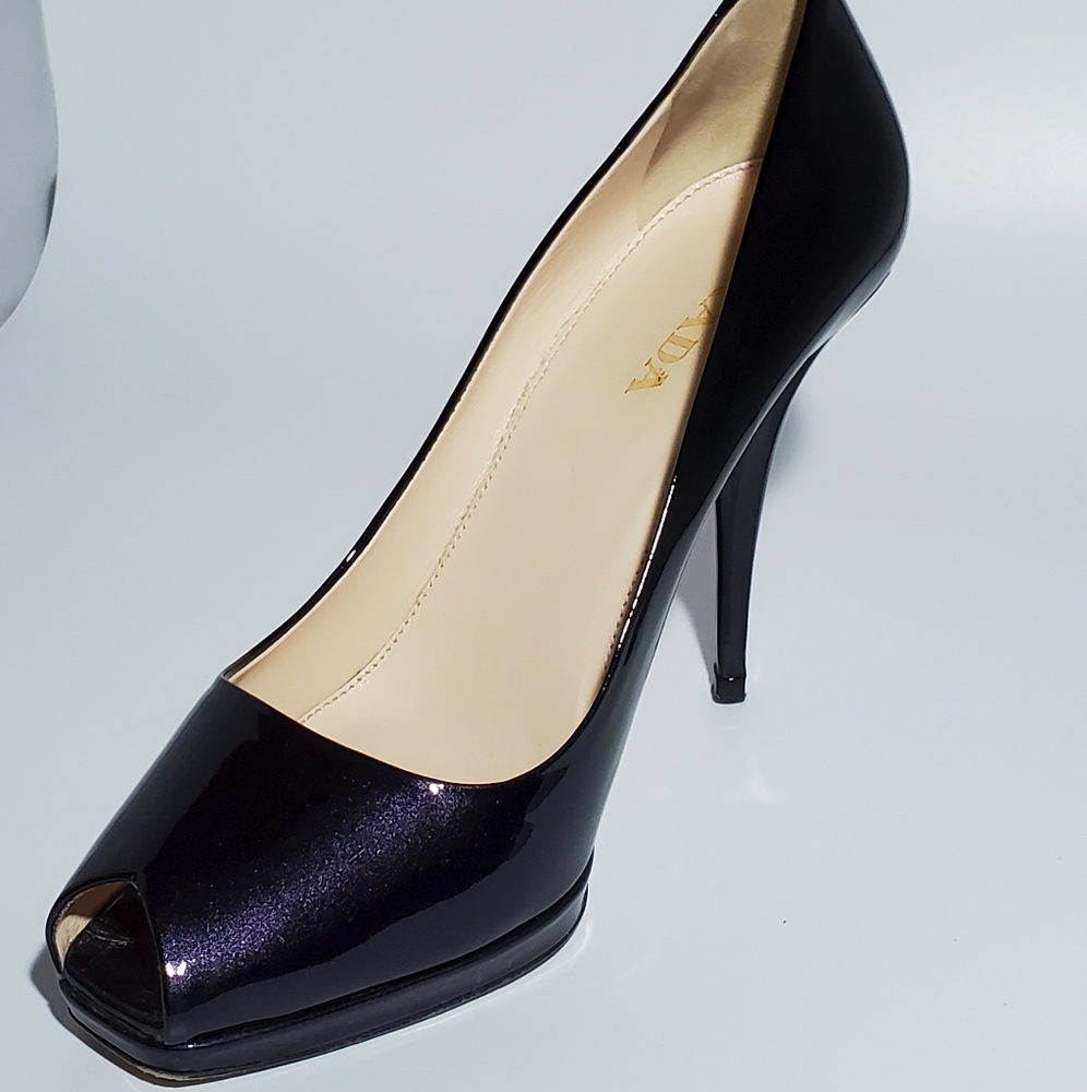Prada Black/ Dark Purple Metallic SZ 38